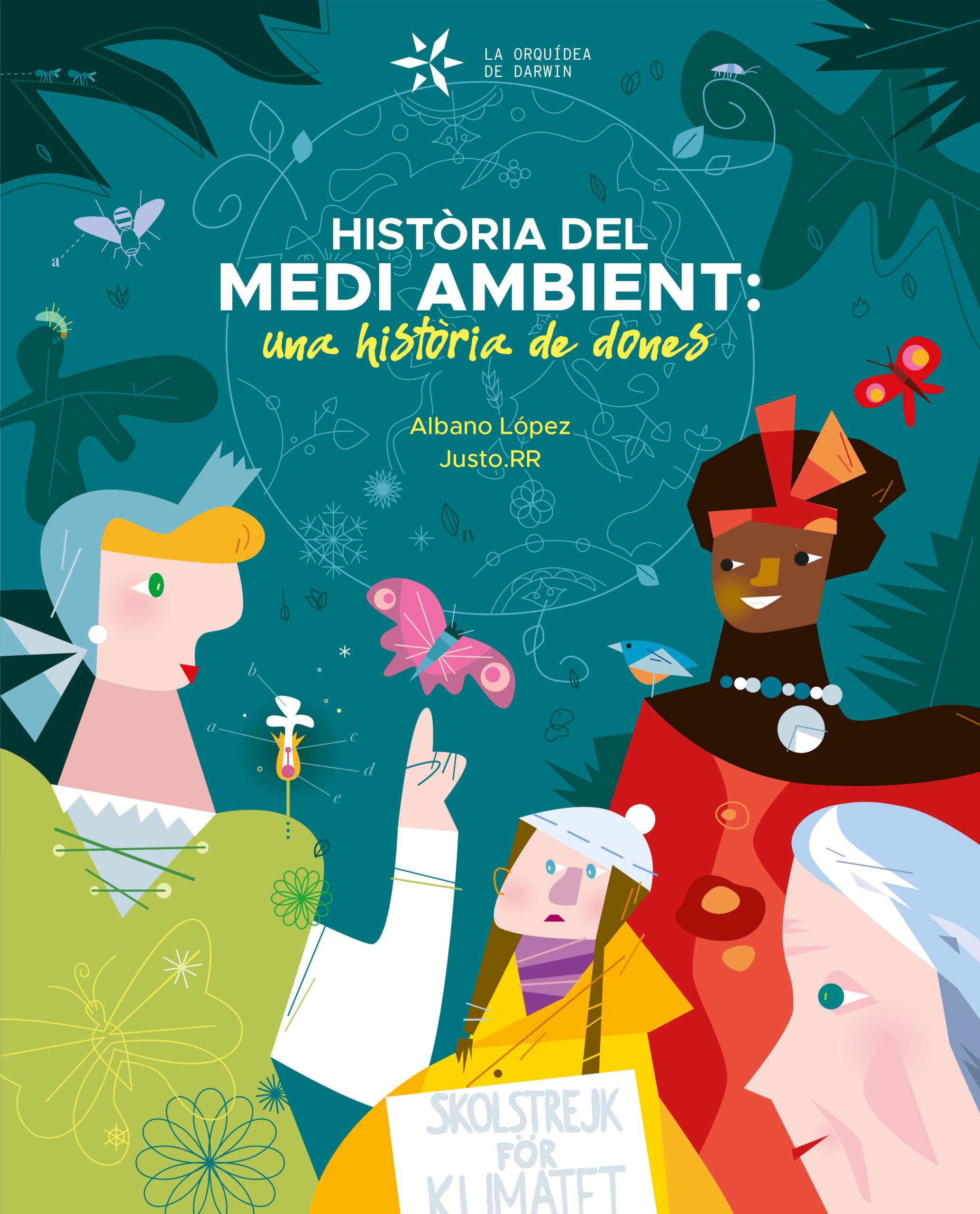Cubierta con Dones protagonista del álbum ilustrado Història del Medi Ambient